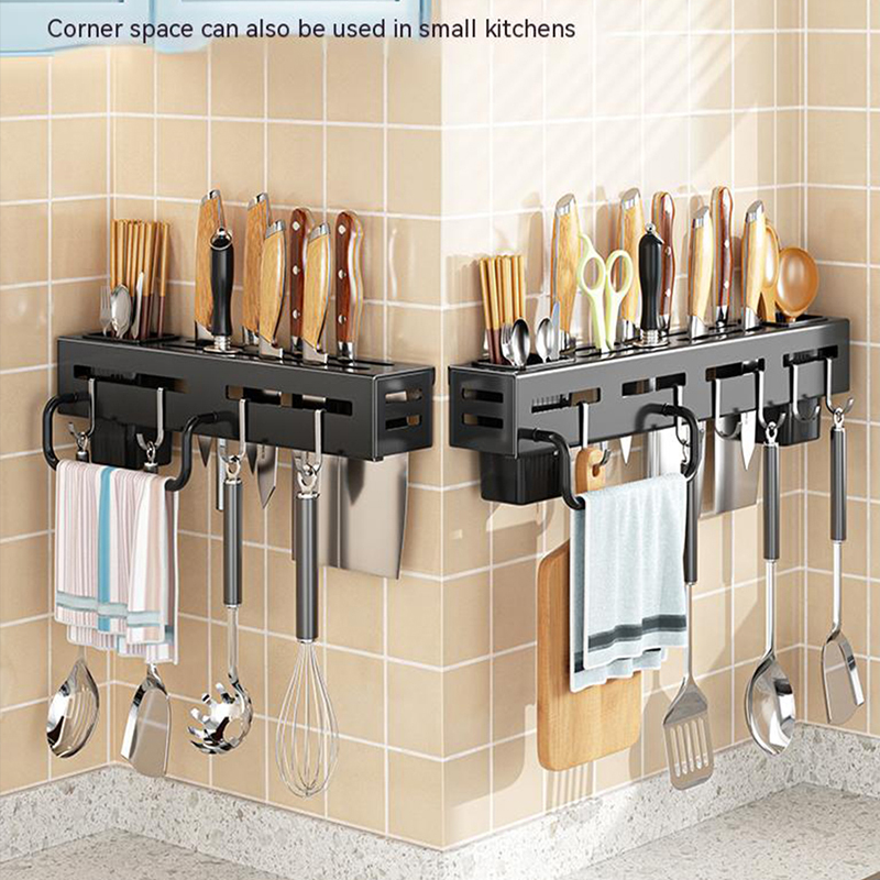 Kitchen Gadgets Rack Storage - Wall Mount Kitchen Organizer Knife Rack