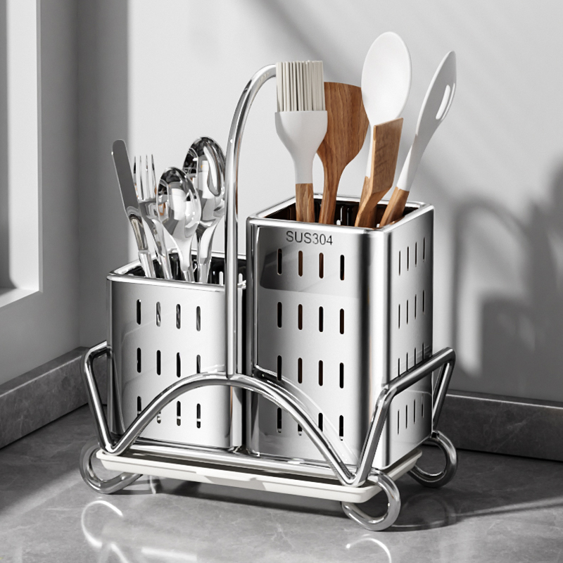 Kitchen Gadgets And Utensils - Kitchen Cutlery Organiser, Stainless Steel Utensil
