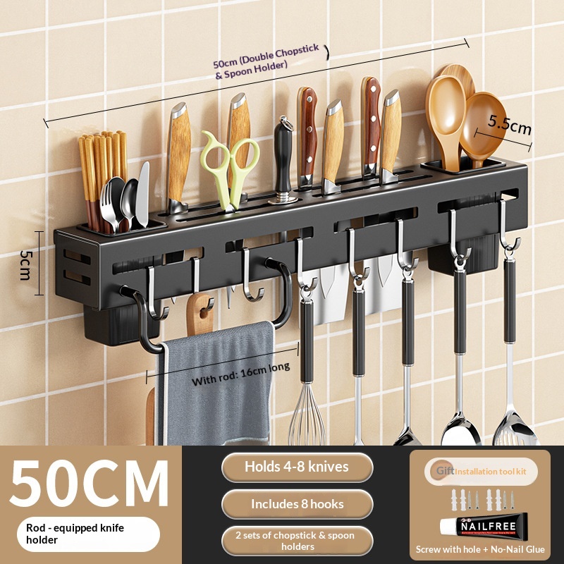 Wall Mount Kitchen Organizer K - Kitchen Gadgets Rack Storage ulasan dan harga