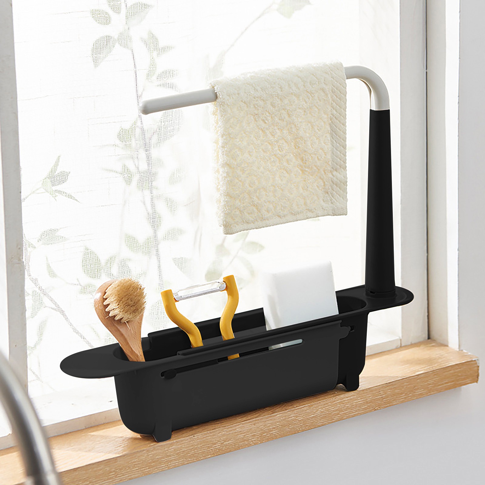 elescopic Sink Shelf Drainer R - Kitchen Gadgets Rack Storage ulasan dan harga