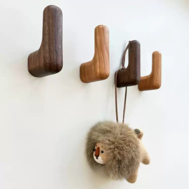 Wooden Hook Key Decorative Hol - Kitchen Gadgets Rack Storage ulasan dan harga
