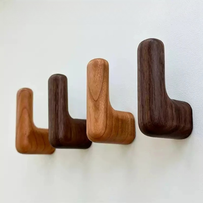 Wooden Hook Key Decorative Hol - Kitchen Gadgets Rack Storage ulasan dan harga
