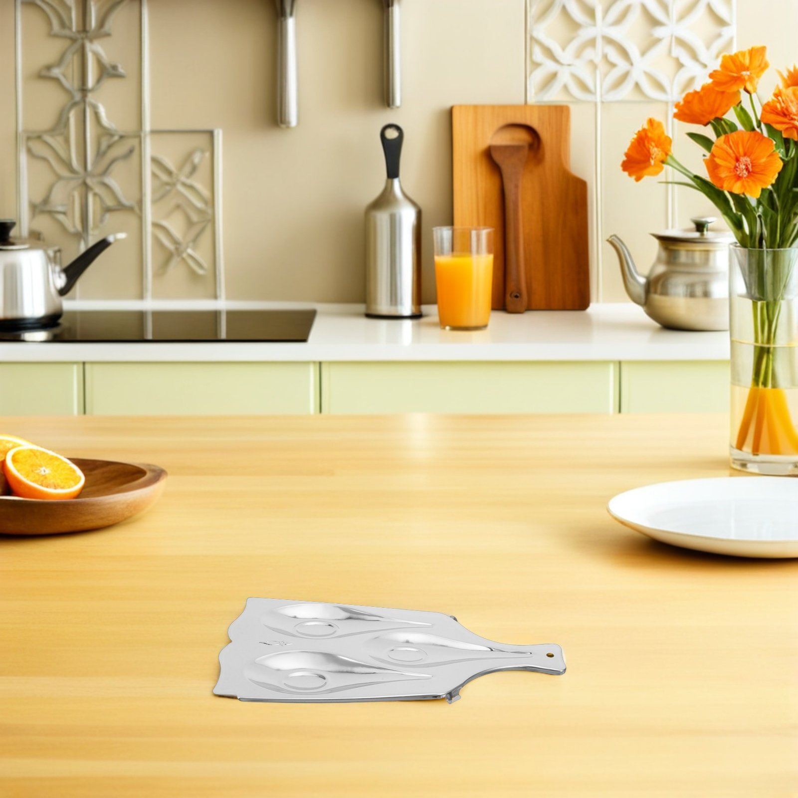Stainless Steel Three-Compartm - Kitchen Utensil Holder ulasan dan harga