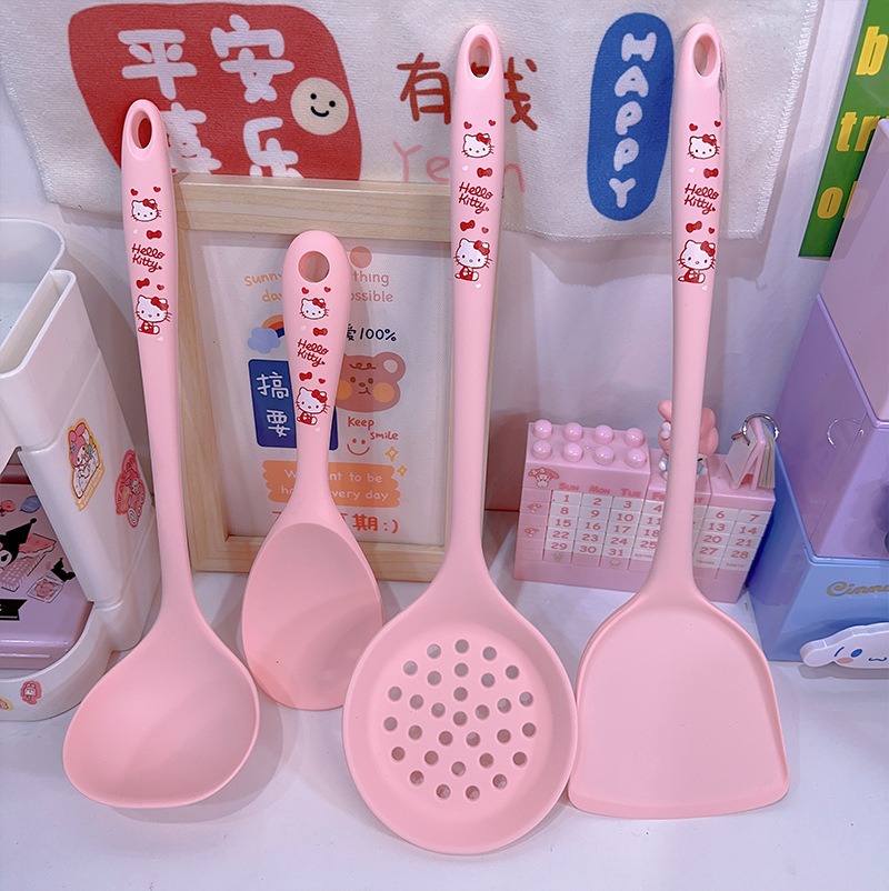 Anime Cute Print 4Pcs Silicone - Silicone Spatula Set ulasan dan harga