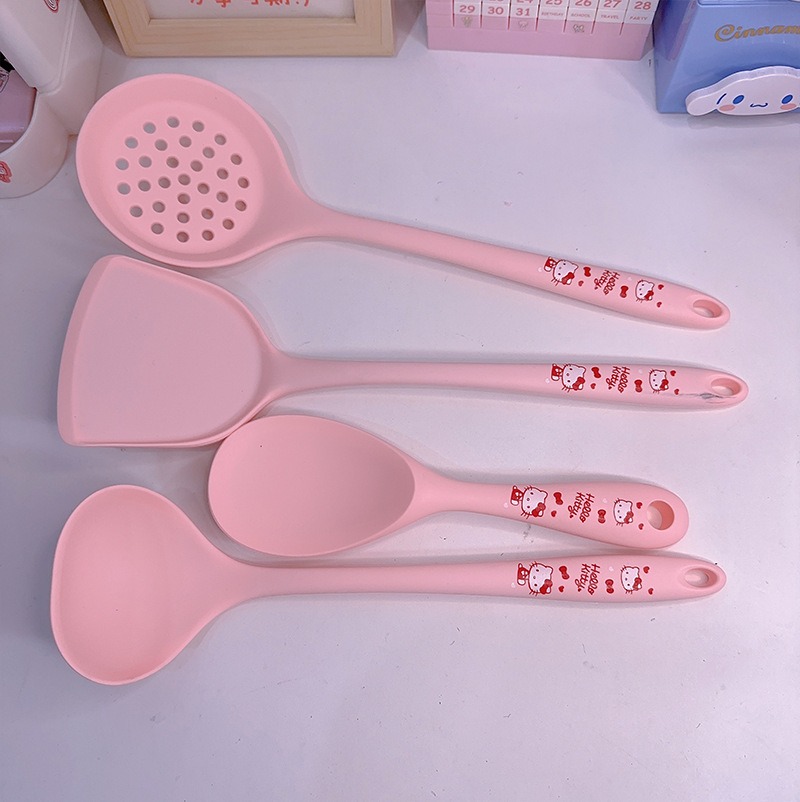 Anime Cute Print 4Pcs Silicone - Silicone Spatula Set ulasan dan harga