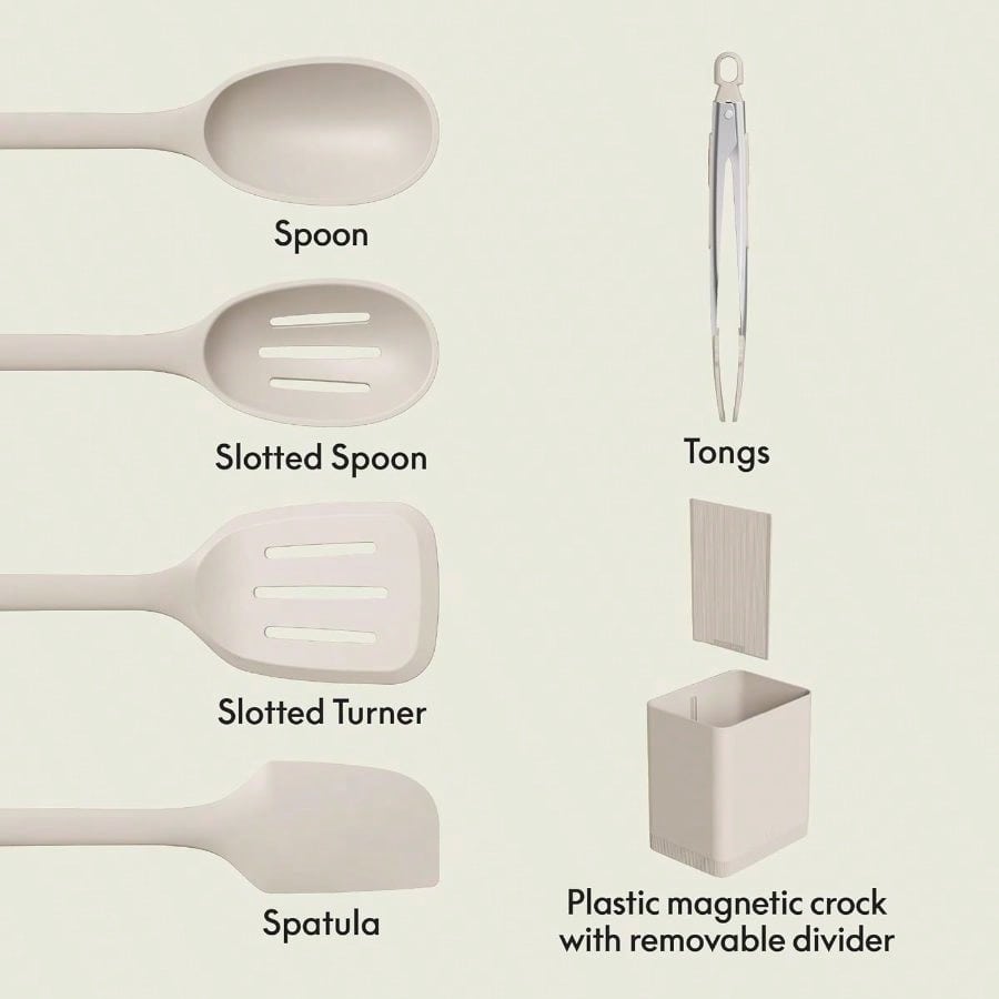 6-Piece Slate Silicone Kitchen - Silicone Spatula Set ulasan dan harga