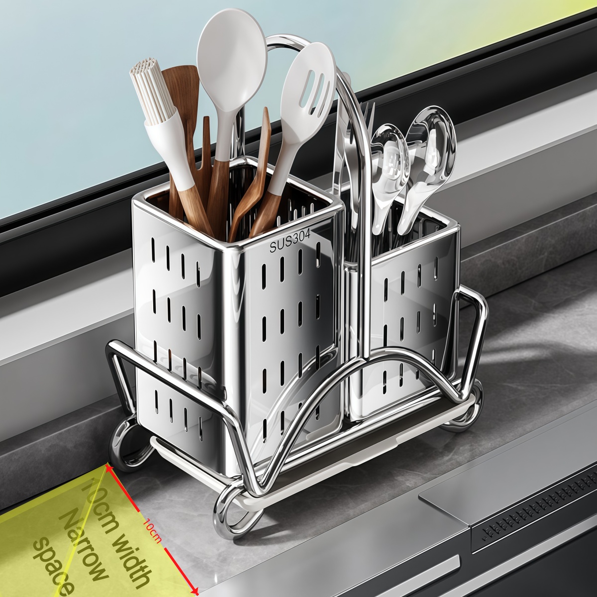 Kitchen Cutlery Organiser, Sta - Kitchen Gadgets And Utensils ulasan dan harga