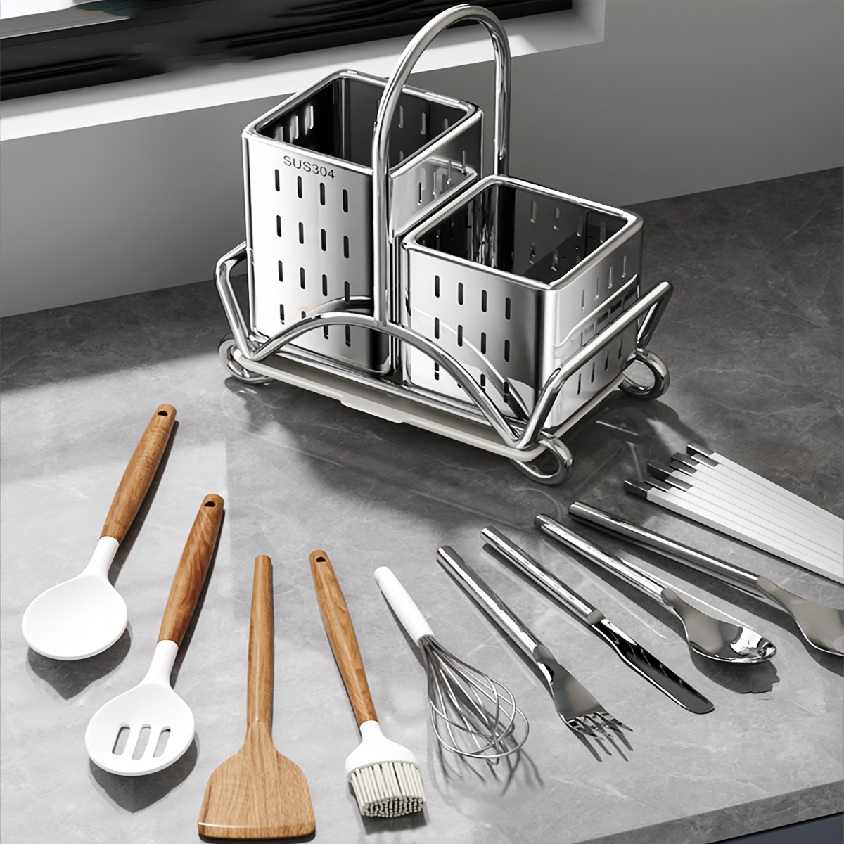 Kitchen Cutlery Organiser, Sta - Kitchen Gadgets And Utensils ulasan dan harga