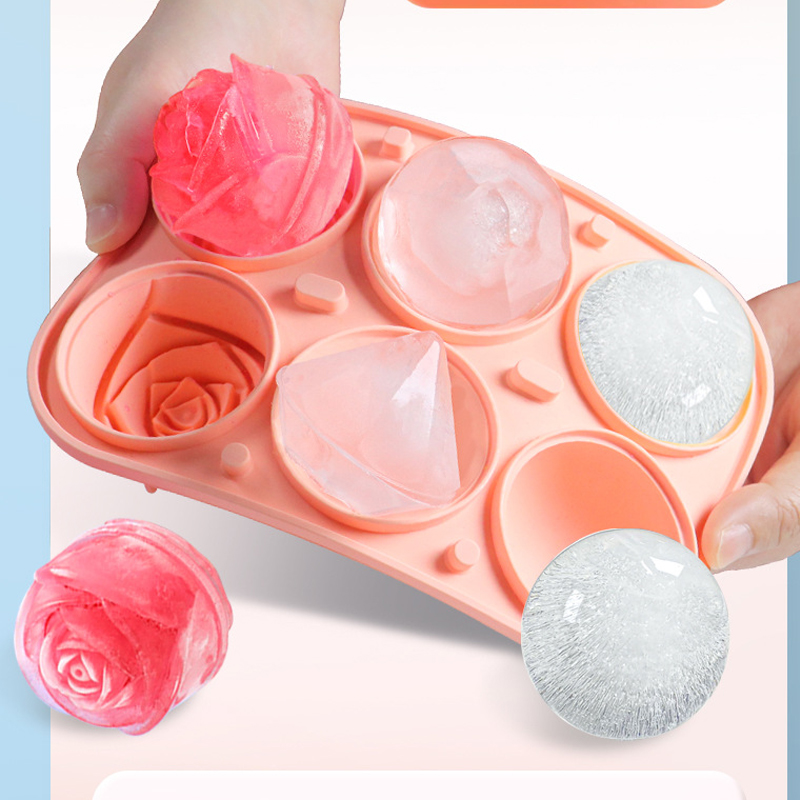 3D Rose Diamond Round Ice Cube - Kitchen Utensil Holder ulasan dan harga