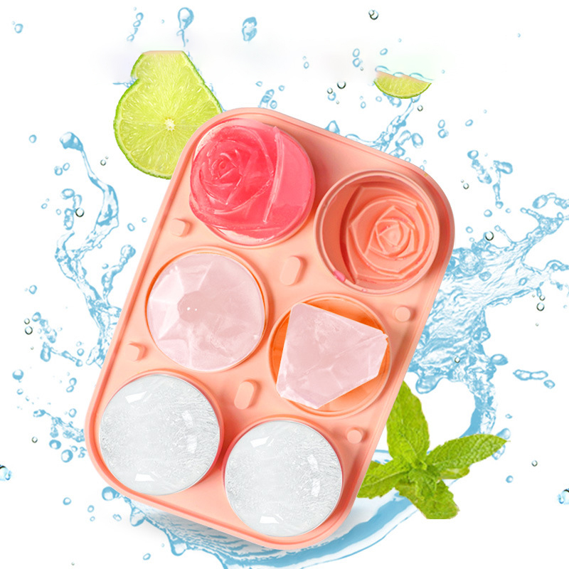 3D Rose Diamond Round Ice Cube - Kitchen Utensil Holder ulasan dan harga