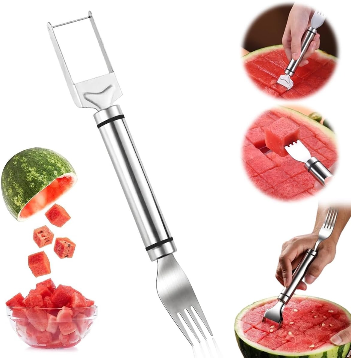 2-In-1 Stainless Steel Fruit C - Kitchen Gadgets Cutting Tools ulasan dan harga