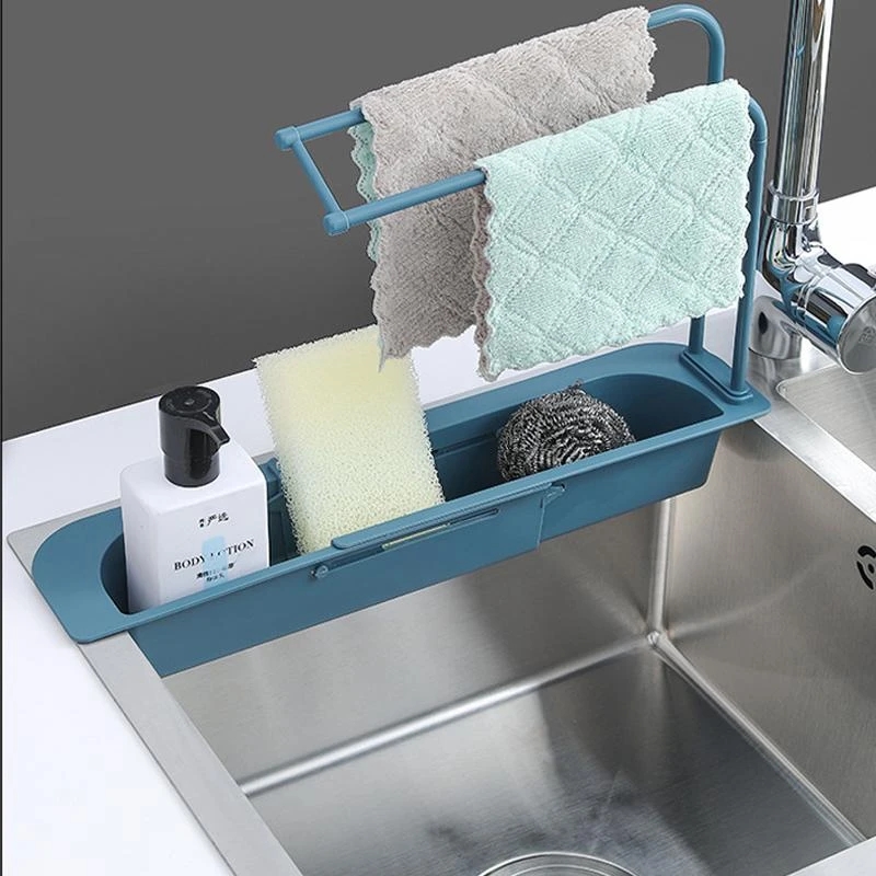 Telescopic Sink Shelf Kitchen  - Kitchen Gadgets Rack Storage ulasan dan harga