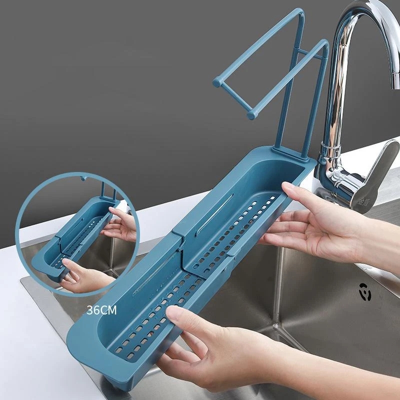 Telescopic Sink Shelf Kitchen  - Kitchen Gadgets Rack Storage ulasan dan harga