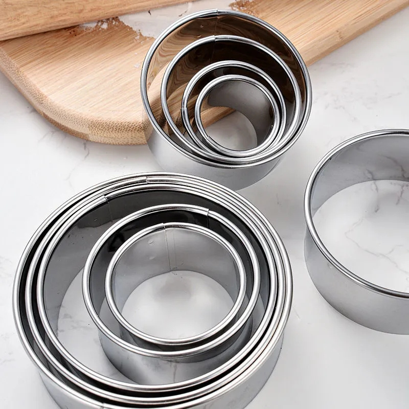 5PCS Round Stainless Steel Bis - Kitchen Gadgets Design ulasan dan harga