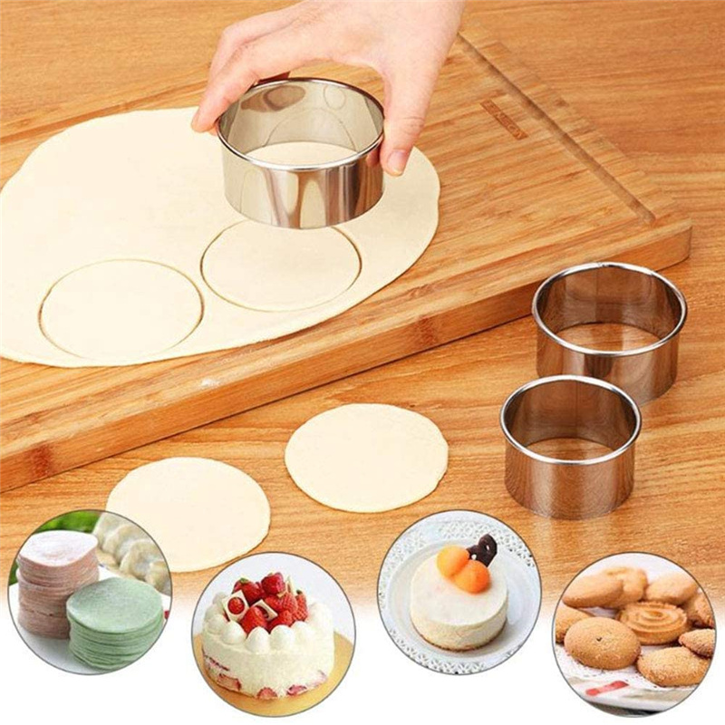 5PCS Round Stainless Steel Bis - Kitchen Gadgets Design ulasan dan harga