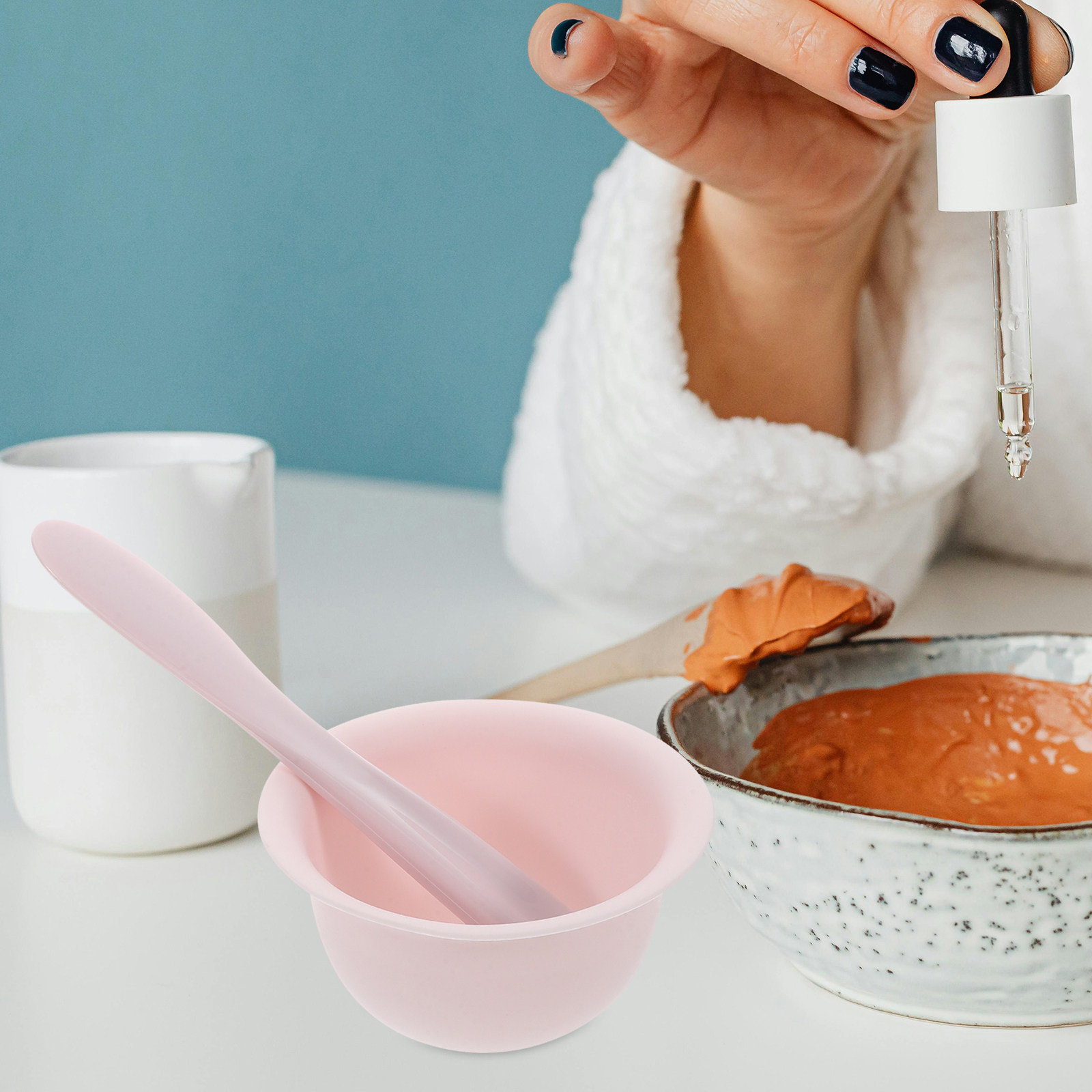 1Set Silicone Face Mask Bowl a - Silicone Spatula Set ulasan dan harga