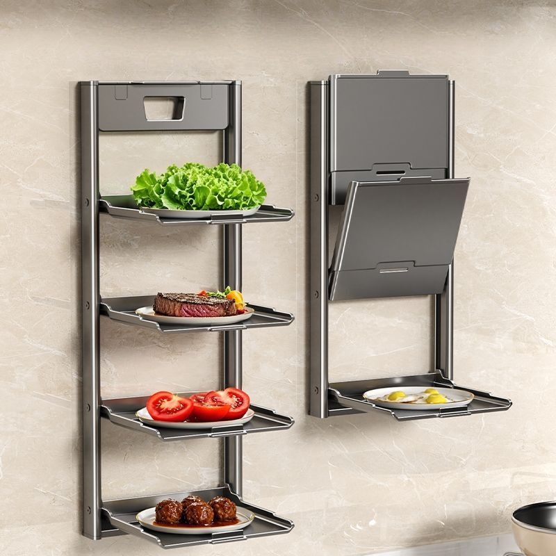 Foldable Wall Suction Cup Stor - Kitchen Gadgets Rack Storage ulasan dan harga