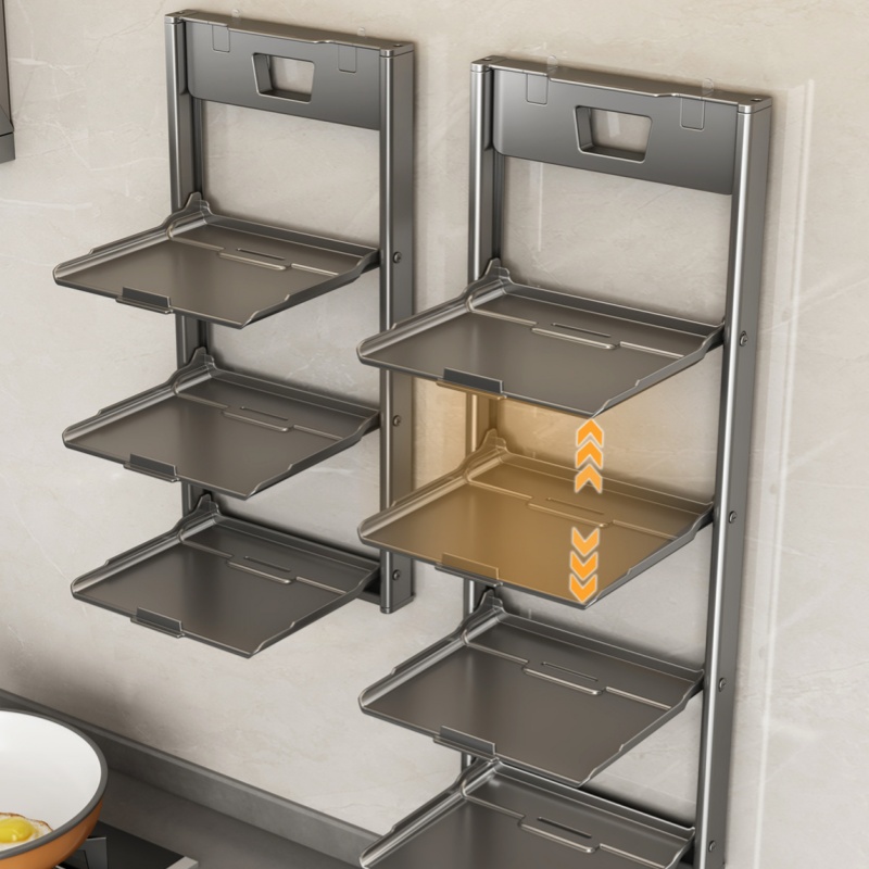Foldable Wall Suction Cup Stor - Kitchen Gadgets Rack Storage ulasan dan harga