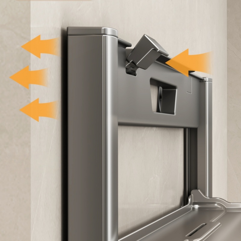Foldable Wall Suction Cup Stor - Kitchen Gadgets Rack Storage ulasan dan harga