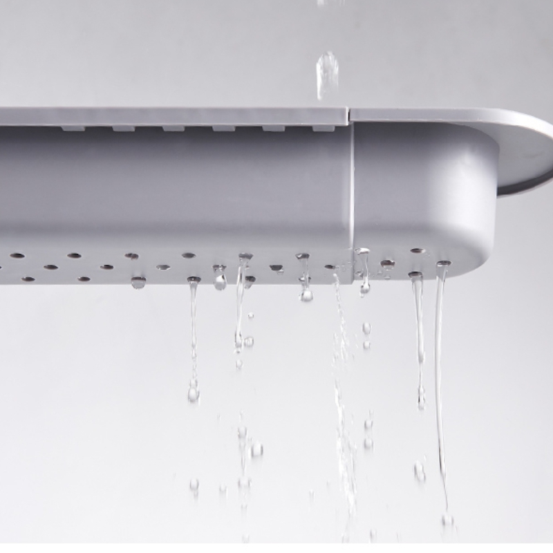 Telescopic Shelf Drain Water R - Kitchen Gadgets Rack Storage ulasan dan harga