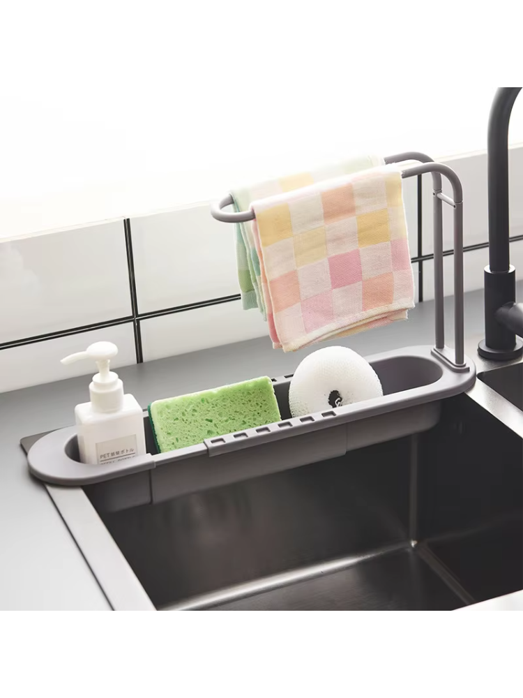 Telescopic Shelf Drain Water R - Kitchen Gadgets Rack Storage ulasan dan harga