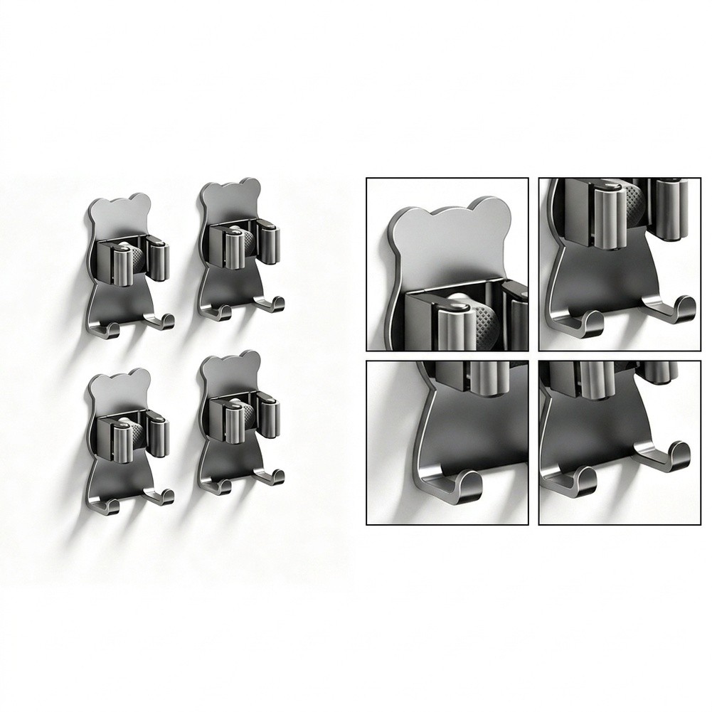 Automatic Clamping Mop Holder  - Kitchen Gadgets Rack Storage ulasan dan harga