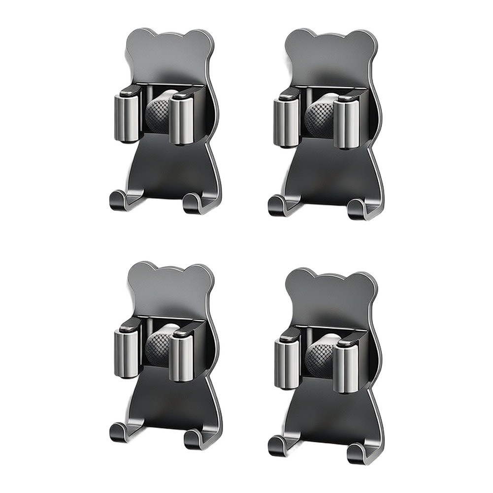 Automatic Clamping Mop Holder  - Kitchen Gadgets Rack Storage ulasan dan harga