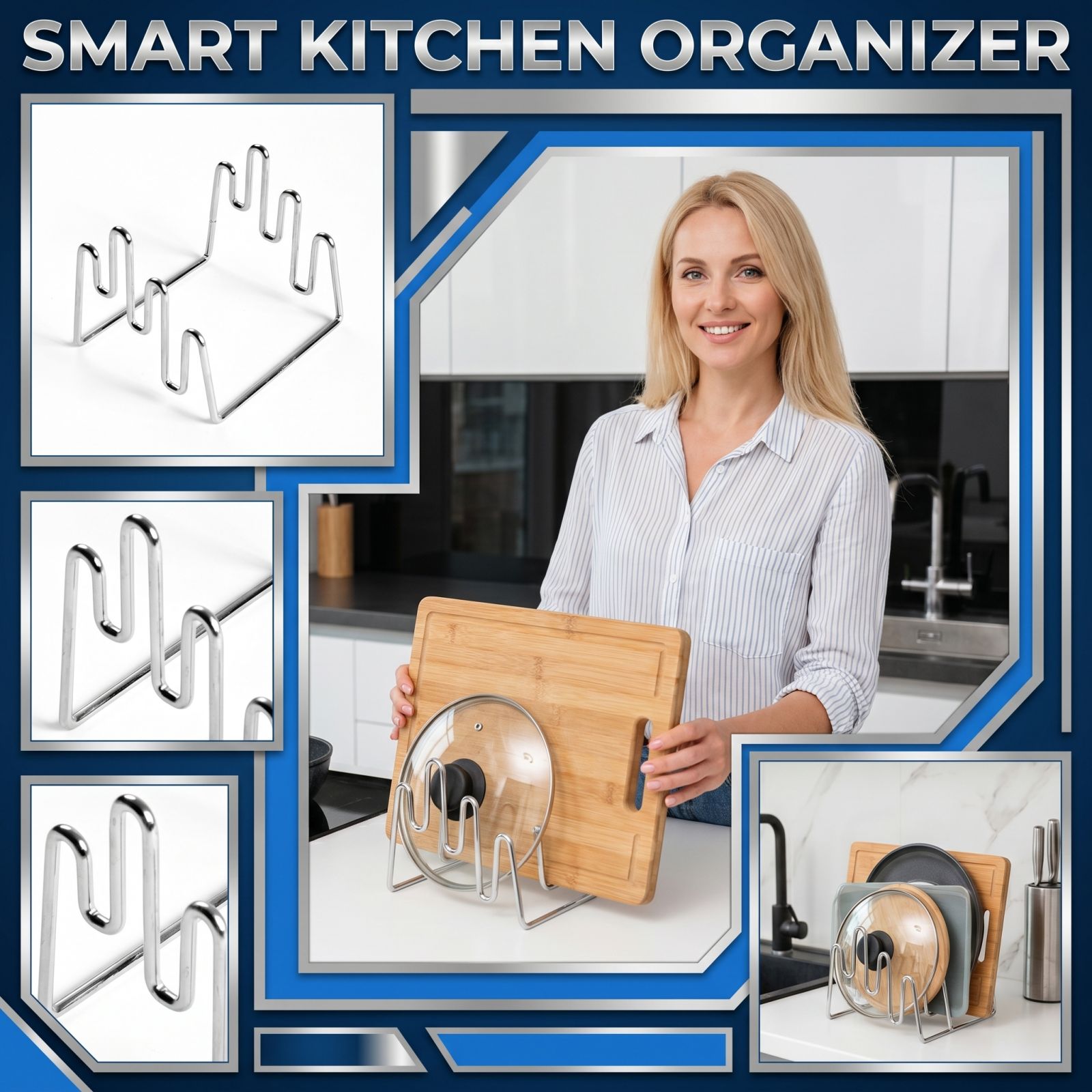 Cutting Board Holder Kitchen S - Kitchen Gadgets Rack Storage ulasan dan harga