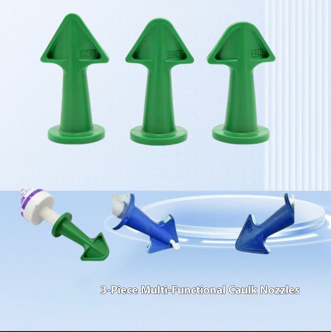 3Pcs Caulk Nozzle Applicator S - Silicone Spatula Set ulasan dan harga