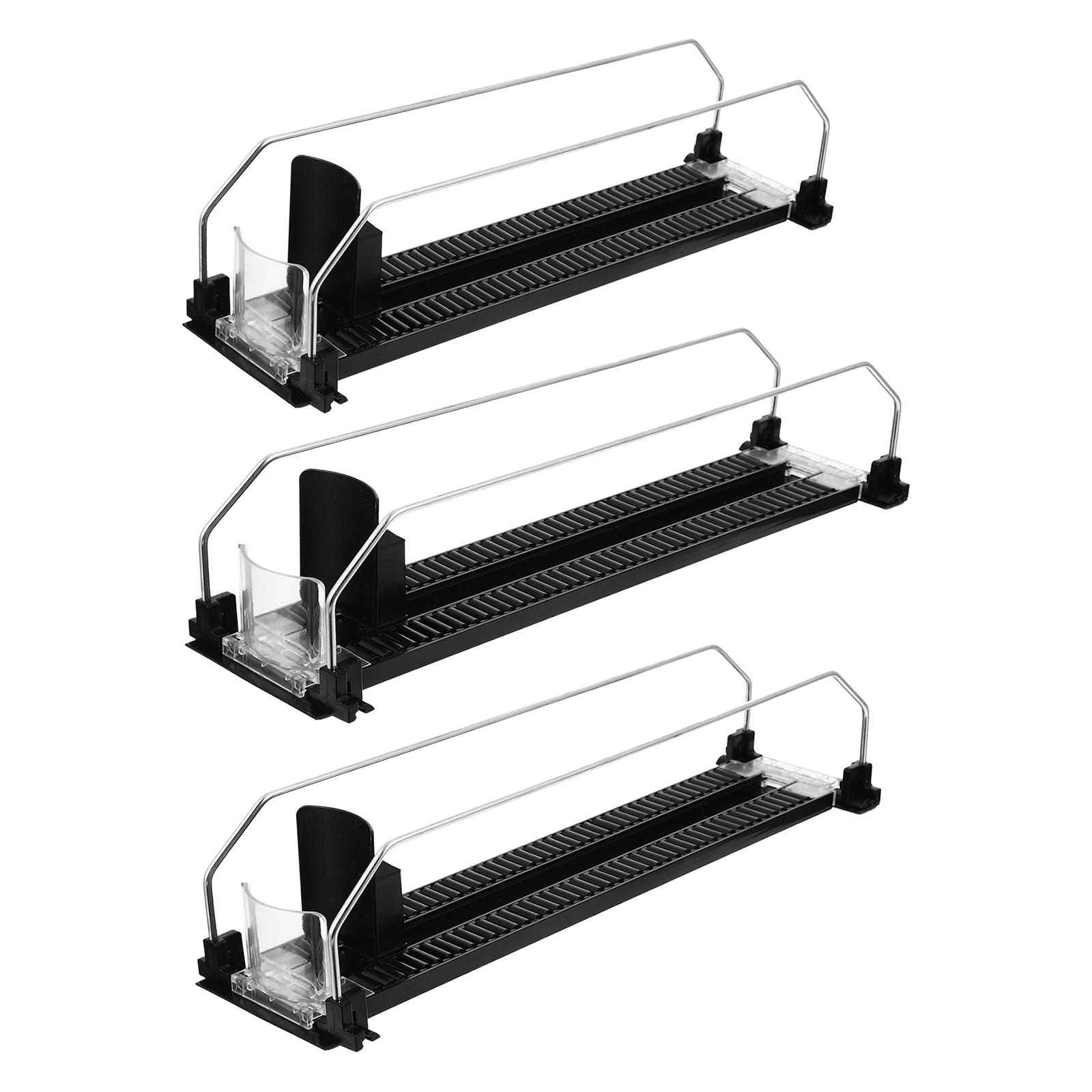 Drink Organizer Pusher Holder  - Kitchen Gadgets Rack Storage ulasan dan harga